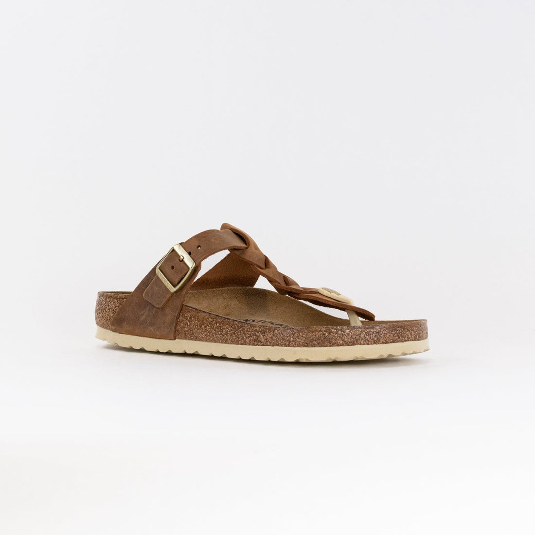 Gizeh Geflochtenes geöltes Leder (Damen) - Cognac