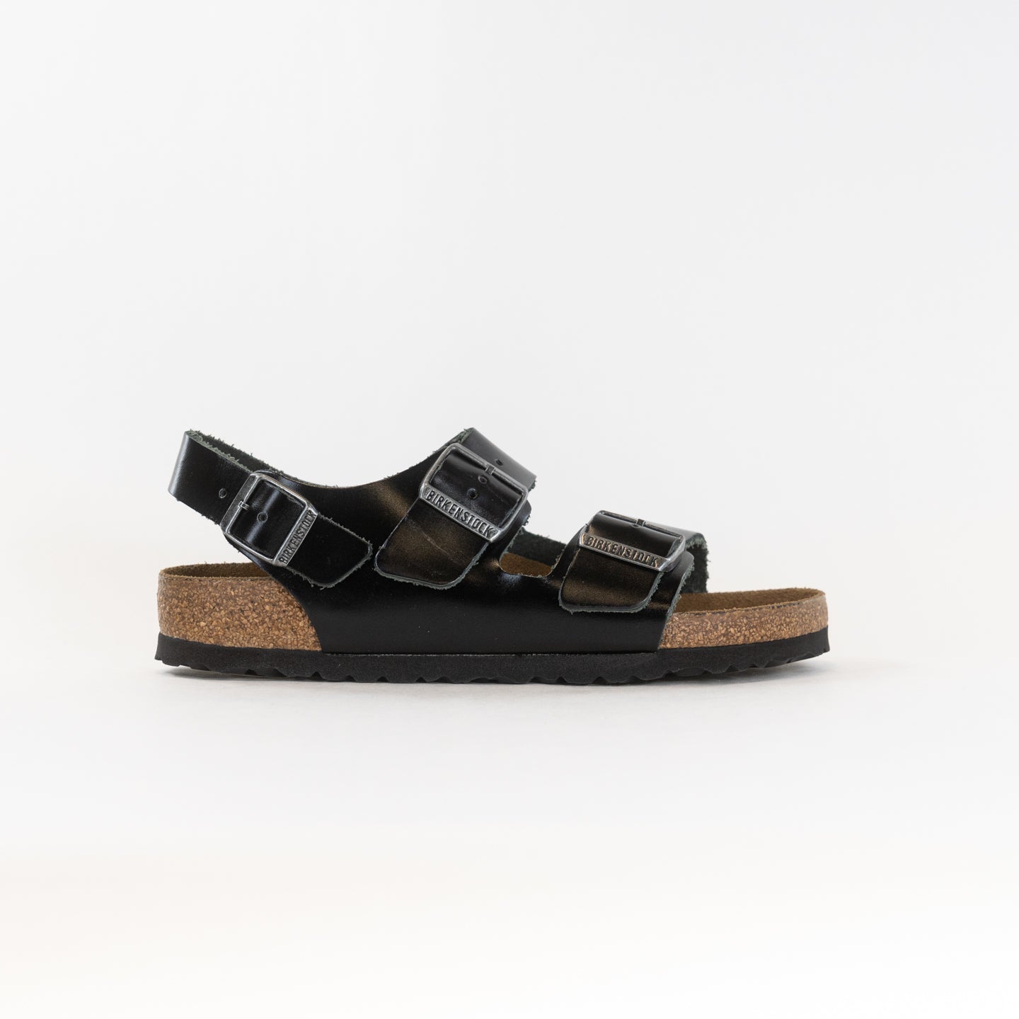 Milano Soft-Fußbett (Unisex) - Schwarzes Amalfi-Leder