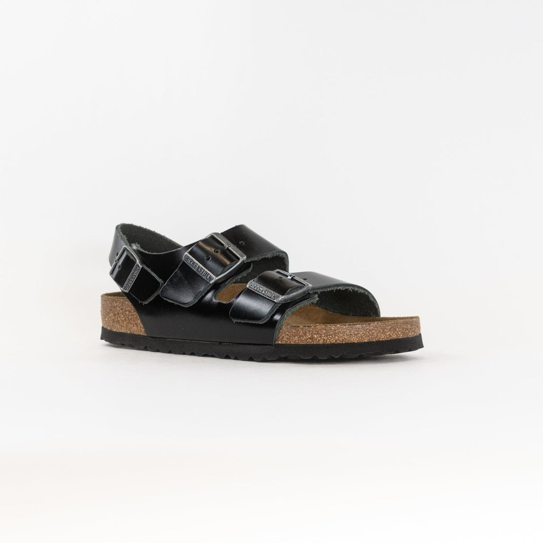 Milano Soft-Fußbett (Unisex) - Schwarzes Amalfi-Leder